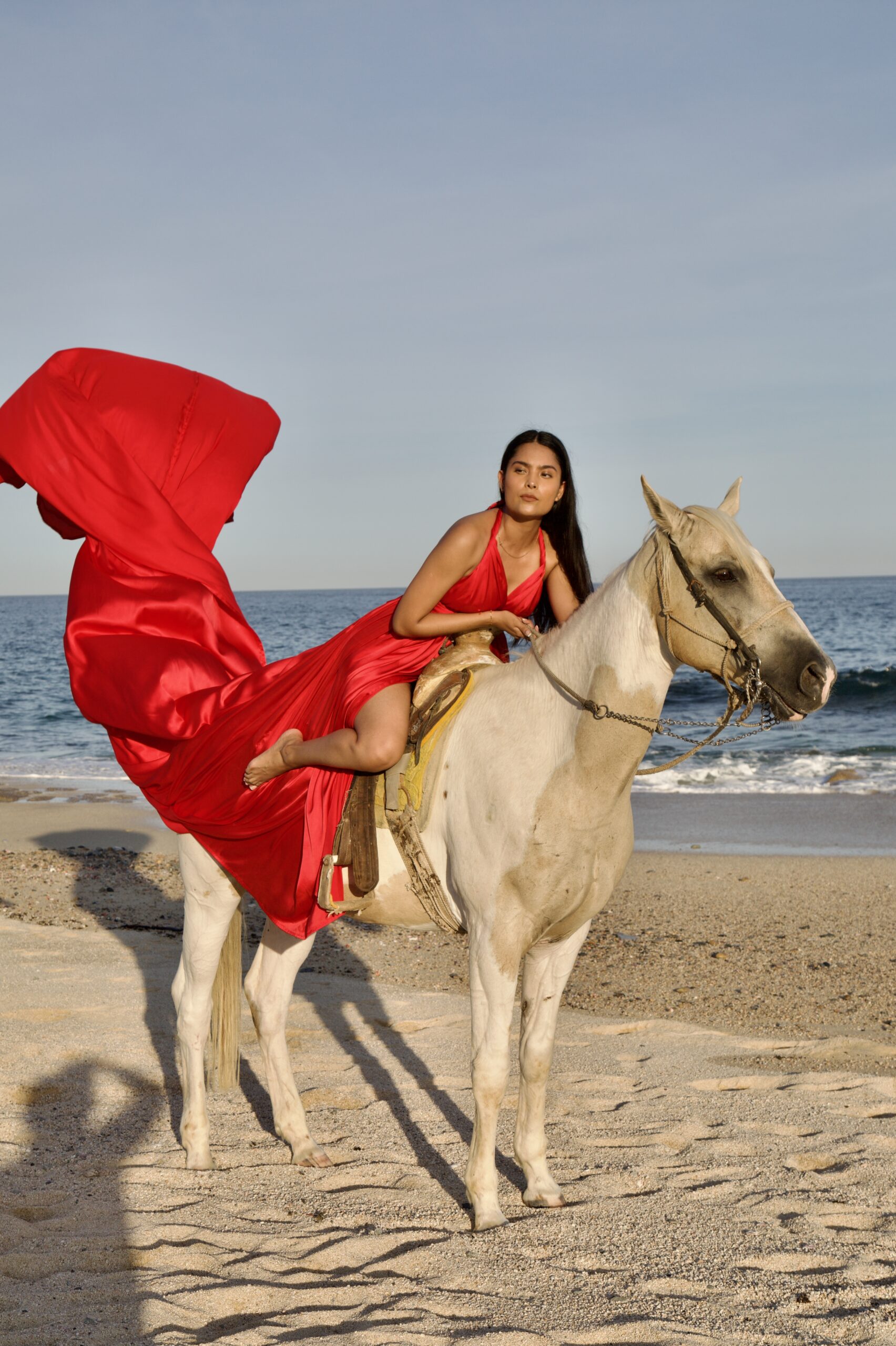 Karina Araujo modes on horseback in Mexico